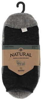 Apollo Dames / heren pantoffels slofsok antislip wol antraciet Grijs - 43-44