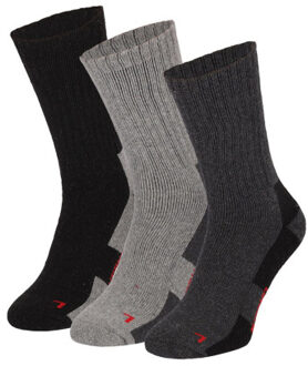 Apollo Dames / heren thermo sokken unisex 3-pack - maat 39-42 Grijs