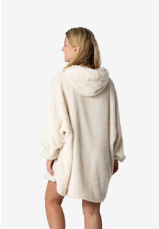 Apollo Dames huggle fleece hoodie loungewear incl capuchon Ecru - One size