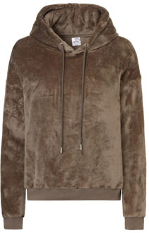 Apollo Dames huispak loungewear fleece incl capuchon donker Bruin - S / M