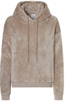 Apollo Dames huispak loungewear fleece incl capuchon licht Bruin - S / M