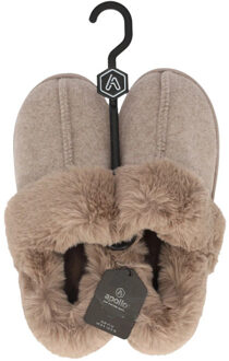 Apollo Dames instap pantoffel vilt taupe Bruin - 39-40