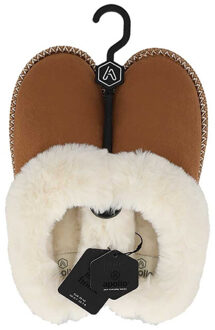 Apollo Dames instap pantoffels teddy donker Bruin - 39-40