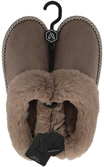 Apollo Dames instap pantoffels teddy taupe - maat 39-40 Bruin