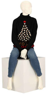 Apollo Dames kersttrui coltrui zwart prosec ho ho ho - maat XL Veelkleurig