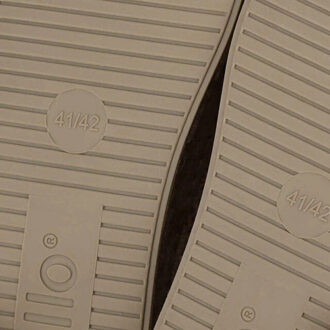 Apollo Dames pantoffels kabel patroon taupe - maat 37-38 Bruin