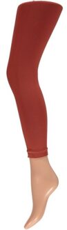 Apollo Dames party leggings donker rood 200 denier - Verkleedlegging basic donkerrood L/XL