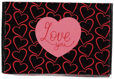 Apollo Dames sokken hartjes valentijn giftbox cadeau - maat One size Rood