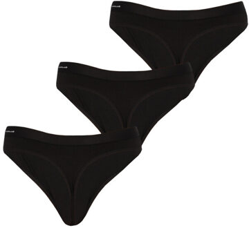 Apollo Dames string bamboe 3-pack - maat S Zwart