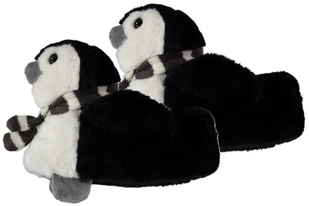 Apollo Dieren pantoffels Pinguin - peuters - zwart - kindersloffen - maat 31-32 - 31/32