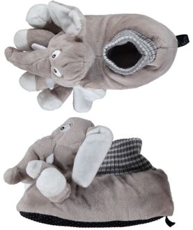Apollo Dieren sloffen/pantoffels olifant - kinderen - Pluche dierensloffen olifantenkop