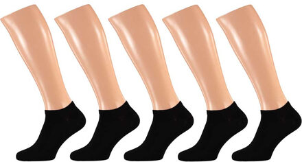 Apollo enkelsokken - 10x Paar - zwart - heren/dames - sneakersokken - maat 41-46 41/46