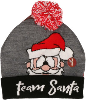 Apollo Foute kerstmutsen/mutsen/wintermutsen Team Santa met verlichting