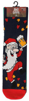 Apollo Foute kerstsokken heren 2-pack xmas party - maat 41-46 Veelkleurig