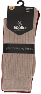 Apollo Glitter Socks 3-pack Bordeaux - 35-42