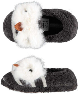 Apollo Grijze uilen ballerina pantoffels/sloffen voor meisjes - Uiltjes dierenpantoffels/dierensloffen - Uil huissloffen voor kinderen 33-34