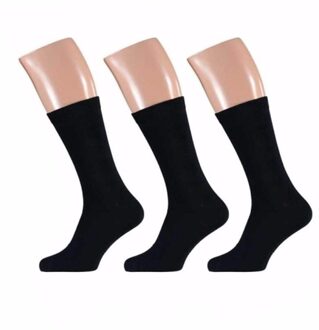 Apollo Grote maten herensokken - zwart - maat 47/50 - 9x paar - One size