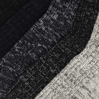 Apollo Heren gebreide sokken 5-pack zwart/grijs/blauw - maat 43-46 Veelkleurig