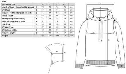 Apollo Heren kersttrui met capuchon kerst print Rood - XL