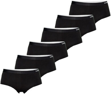 Apollo Hipsters Dames Bamboo Basic Zwart 6-Pack-M - M