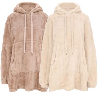 Apollo Huggle Fleece - Hoodie - Beige - 1 maat - 1 stuk