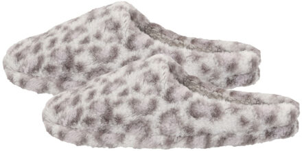 Apollo Instap kinder sloffen - lichtgrijs - luipaard print - pantoffels - maat 37/38