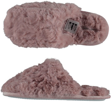 Apollo Instap slippers/pantoffels Fluffy - dames - roze - maat 37-38 - huissloffen 37/38