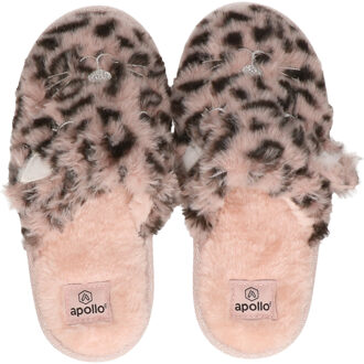Apollo Instap sloffen/pantoffels -kat/poes - roze - maat 31-32 - kinderen - meisjes slippers - 31/32