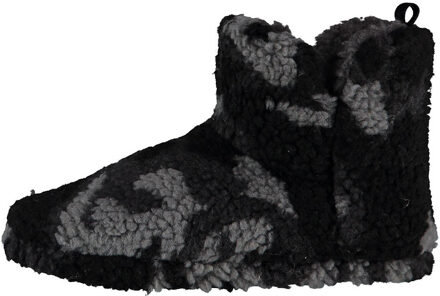 Apollo Jongens hoge pantoffels/sloffen army antraciet maat 25-26 - 25/26