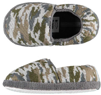 Apollo Jongens instap slippers/pantoffels army groen maat 25-26 - sloffen - kinderen