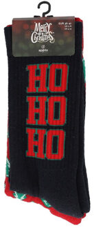 Apollo Kerstsokken heren dames navy / rood sportsokken 2-pack Veelkleurig - 36-40