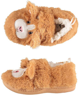 Apollo Kinder dieren pantoffels/sloffen hamster maat 25-26 - sloffen - kinderen Bruin