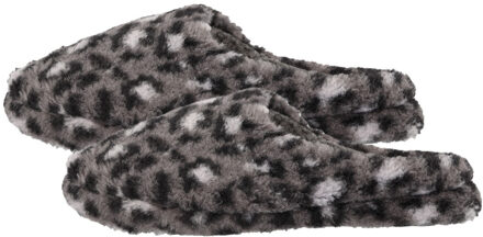 Apollo kindersloffen - donkergrijs - luipaard print - pantoffels - maat 37/38