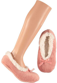 Apollo Lage dames sloffen/pantoffels roze maat 40-42 - 40/42