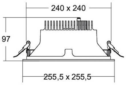 Apollo Mega facetgeslepen, hoekig, DALI, 3000K, wit