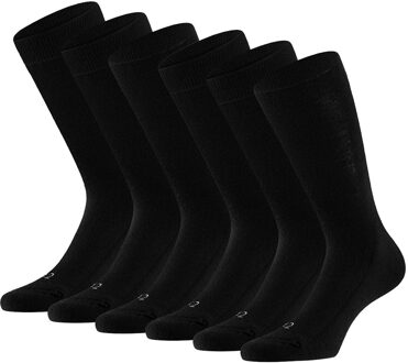 Apollo Merinowollen Sokken Badstof Zool 6-pack Zwart-35/38 - 35/38