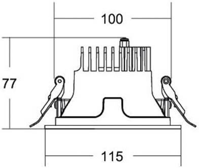 Apollo Mini facetgeslepen, DALI, rond, 3.500 K, zilver