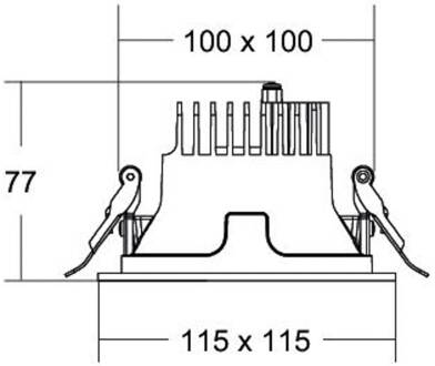 Apollo Mini, glad, hoekig, DALI, 3.500 K, wit