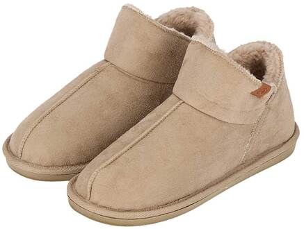 Apollo Pantoffels Dames Boots Suede Beige-37/38 - 37/38