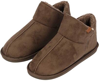 Apollo Pantoffels Dames Boots Suede Taupe-39/40 - 39/40