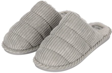 Apollo Pantoffels Dames Corduroy Grijs-41/42 - 41/42