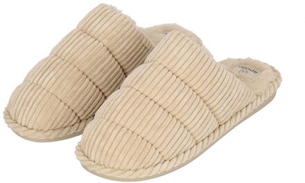 Apollo Pantoffels Dames Corduroy Zand-39/40 - 39/40
