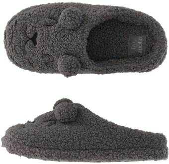 Apollo Pantoffels Dames Teddy Bear Antraciet-41/42 - 41/42