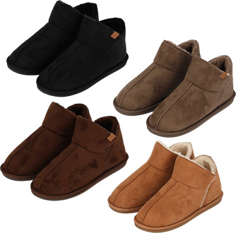 Apollo Pantoffels Heren Boots Suede Taupe-45/46 - 45/46