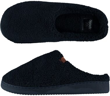 Apollo Pantoffels Heren Teddy Wol Navy-43/44 - 43/44