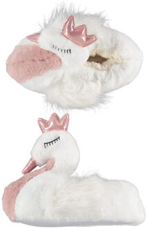 Apollo pantoffels zwaan - wit- dames - sloffen - anti-slip - Dierenpantoffels/dierensloffen 41-42