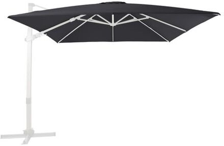 Apollo Premium Zweefparasol rechthoekig 300x300 cm in Wit / Grijs Parasol voor tuin met Aluminium Frame