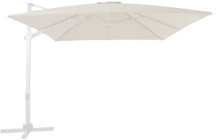 Apollo Premium Zweefparasol rechthoekig 300x300 cm in Wit / Taupe Parasol voor tuin met Aluminium Frame Bruin