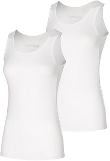 Apollo Singlet Dames Bamboo Wit 2-pack-M - M