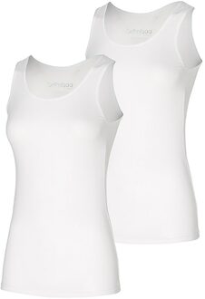Apollo Singlet Dames Bamboo Wit 2-pack-XL - XL